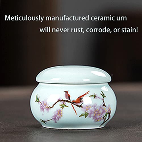 LitLife Mini Hummingbird Urns for Human Ashes Set of 4 - Small Keepsake Cremation Urns for Sharing Adult Ashes Dog Cat Ash Holders - Miniature Pets Memorial Ceramic Funeral Urn for Your Loved One