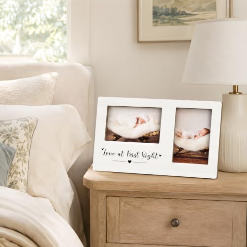 Baby Double Picture Frame 4x6, First Grandbaby Two Photo Frame - color: color-5