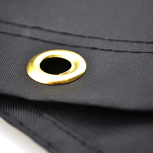 MOFAN Black Mourning Streamer 5'x3" 200D Endura-Nylon Half-Mast Mourning Ribbon for Half-staff Display