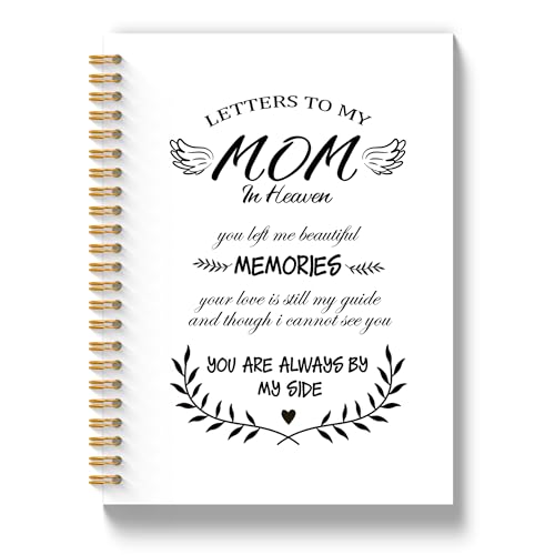 Mom Memorial Gifts Notebook Journal 5.5x8.3, Loss of Mother Sympathy Gifts Hardcover Notebook for Note Taking, Letters to My Mom in Heaven Journals for Writing - color: Letters Mom4