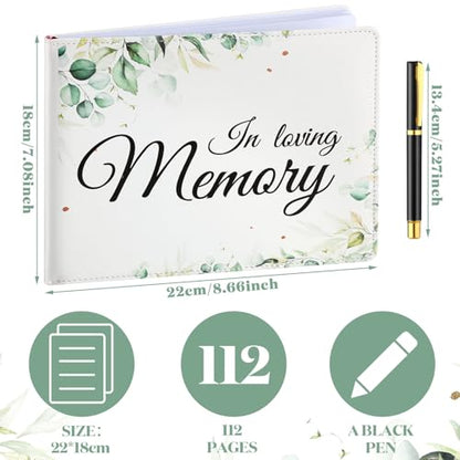 Patelai Funeral Guest Book with Pen, Memory - style: Memory
