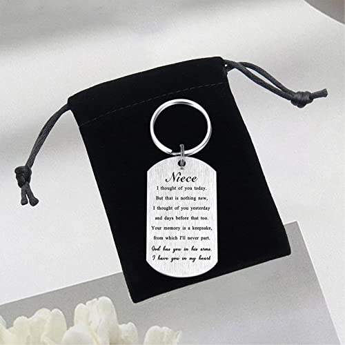Alotozo Memorial Gifts - Sympathy Keychain for Loss of Loved One - color: Niecce Memorial Gifts
