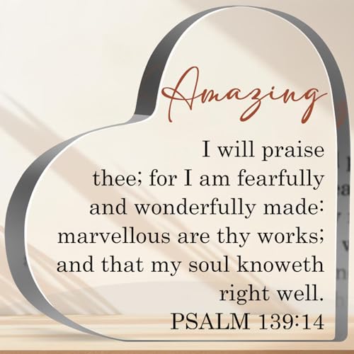 Christian Plaque Sign, Christian Gifts for Women, Inspirational Religious Birthday Gifts, Bible Verse Gifts for Family Sister Friend Mom, Faith Based Decorative Paperweight Accessories - style: Christian 02