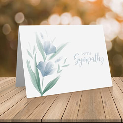 Little Notes by Comptime Sympathy Card (12 Cards and Blank Envelopes) With Sympathy, Condolence Cards