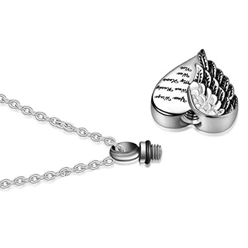 Beydodo Personalized Heart Cremation Urn Necklace for Ashes Always in My Heart Memory Necklace Gift with Funnel Kit - color: Style 3