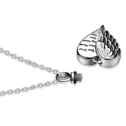 Beydodo Personalized Heart Cremation Urn Necklace for Ashes Always in My Heart Memory Necklace Gift with Funnel Kit - color: Style 3
