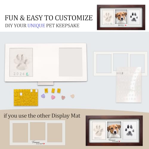 MYPAWLETS Paw Print Frame Kit,Dog/Cat Paw Print Keepsake,Espresso - color: Espresso