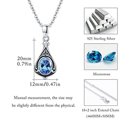 Urn Necklace for Ashes Cremation Jewelry 925 Sterling Silver Ashes Pendant Necklace Memorial Jewelry Gifts for Women Men Girls Boys - style: Celtic-March-Aquamarine