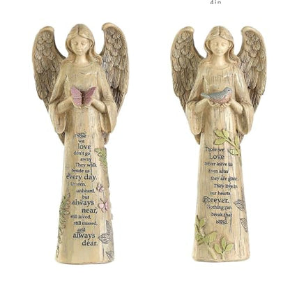 Topadorn Garden Statuary Outdoor Praying Angel Resin Figurines,Collectible Sculptures,2PK