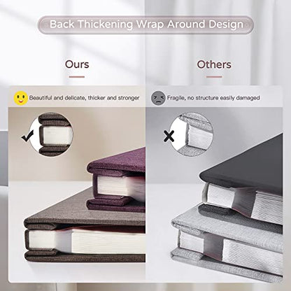 Popotop Large Photo Album Self Adhesive 4x6 5x7 8x10 Scrapbook Album DIY Picture Book,Gifts for Mom,Family Baby and Wedding,with Metal Pen and Plastic Board - color: Brown, size: 11.5"x10.6"40pages