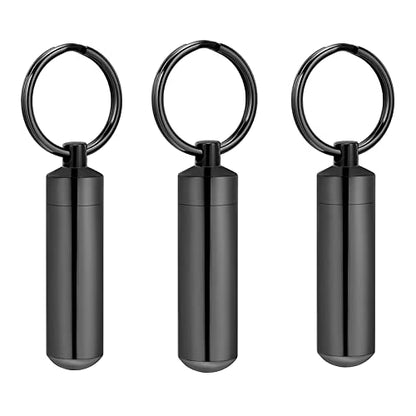 RIPFEVURN 3 Pack Cremation Jewelry Cylinder Urn Keychain for Ashes for Women Men Memorial Keepsake Pendant