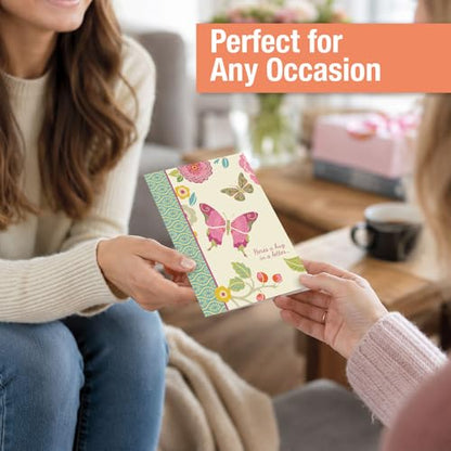 Current Butterfly Cheer Thinking of You Cards with Envelopes - Assortment of 8 Greeting Cards, 4 Designs, Large 5" x 7" Thinking of You Cards for Women - style: Butterfly