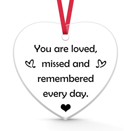 Memorial Ornament Sympathy Gift for Women Men Bereavement Gifts for Loss of Mom Dad Brother Son Daughter Memorial Keepsake Christmas Ornament in Memory of Loved Gifts Remembrance Gift