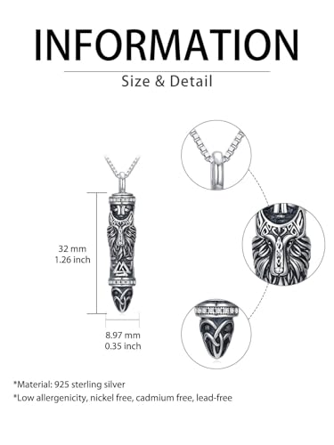 JKR Keepsake Urn Necklace for Ashes Cremation Jewelry Memorial Gift - style: 8-Bullet-Wolf