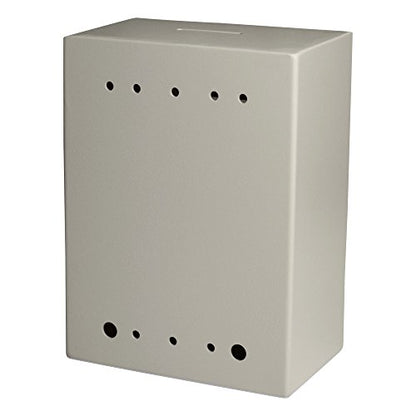 Metal Charity Collection Box Secure with Slot & Wall Mount - 8.5x6.5x4" Drop Box for Home and Office (White) - color: White, size: Wall Mount Box