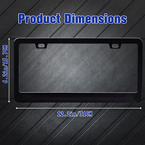 Dog Cat Paw License Plate Frame Pet License Plate Frames with Screws | Personalise Stainless Steel Funny Design Compatible With Standard License Plate Holder For Usa And Canada 6 X 12 Inch - color: Dog Cat Paw