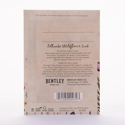 He Makes Everything Beautiful - Pollinator Wildflower Mix Seed Packets - 25 Seed Packs - Perfect Eco-Friendly Gift for Gardeners & Friends - Non GMO Seeds