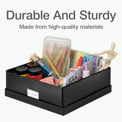 Oxford Keepsake Box, Protective Storage Box, Home and Office Organizer, Photo Storage Box, Souvenir Organizer, Medium, 12" x 12" x 4 1/4" (41788) - size: 12" x 12" x 4 1/4"
