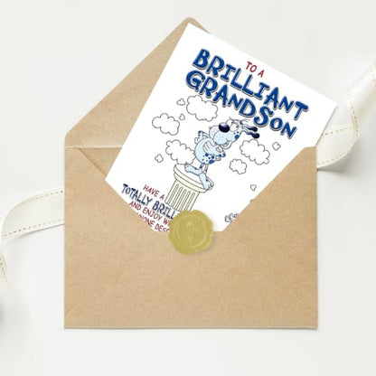 Grandson Birthday Card, Happy Birthday Card for Grandson - color: BK-126