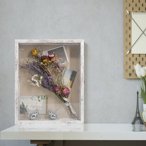 13x16 Wedding Bouquet Shadow Box Display Case,,White - color: White, size: 13*16
