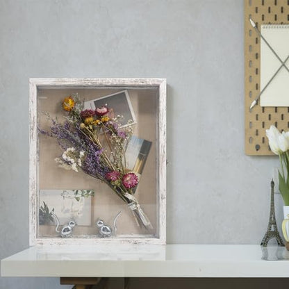 13x16 Wedding Bouquet Shadow Box Display Case,,White - color: White, size: 13*16