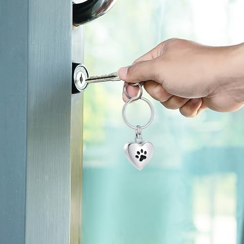 Cremation Urn Keychain for Pet Ashes, Cremation Jewelry for Human Ashes Dog Cat Cremation Keepsake Memorial Urn Keychain Ash Holder for Pet | cremation jewelry,holds pet & human ashes,stainless steel,memorial gift,memorial keychain,engraved,urn keychain f