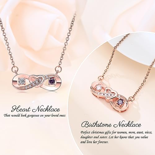 Infinity Love Urn Pendant Stainless Steel Snake Chain Cremation Jewelry for Ashes for Woman Free Filling Tools Include - color: New-Rose Gold-White+Deep Purple