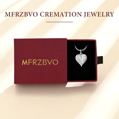 Cremation Jewelry Heart Urn Necklace for Human Ashes for Women Men A Piece of My Heart Lives in Heaven Memorial Ashes Keepsake Pendant - color: Silver-Son