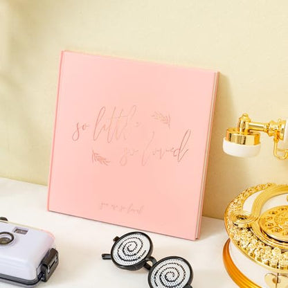 Calculs So Little So Loved Baby Shower Guest Book, Pink - color: Pink & Rose Gold