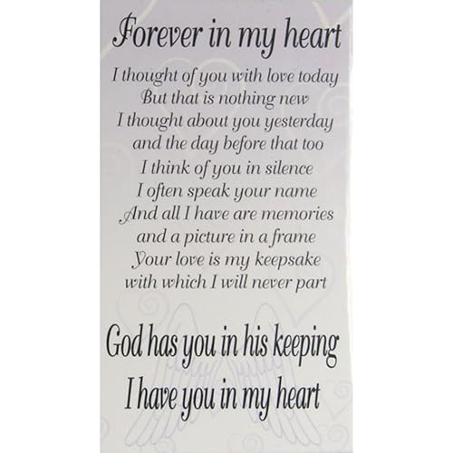 BANBERRY DESIGNS Sympathy Cross Ornament In Loving Memory, Bereavement Cross Gift for Loss of Loved One, Filigree Heart Shaped Jeweled Metal Memorial Hanging Ornament, 3.5 Inch