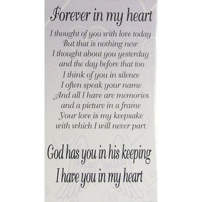 BANBERRY DESIGNS Sympathy Cross Ornament In Loving Memory, Bereavement Cross Gift for Loss of Loved One, Filigree Heart Shaped Jeweled Metal Memorial Hanging Ornament, 3.5 Inch