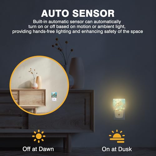 Sea Turtle Night Light, Ocean Themed Plug-in Nightlight with Dusk to Dawn Auto Sensor for Home Bedroom Hallway Kitchen 0.5W Sleep Friendly Led Lamp for Women Men - color: Sea Turtle