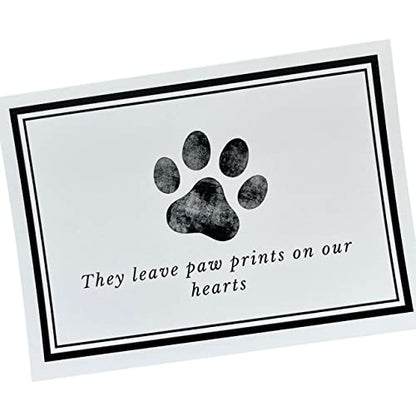 Pet Sympathy Cards for Dogs and Cats - 16 Paw Print Pet Sympathy Cards with Envelopes (4.25 x 6 Inches) for Dogs, Bulk Set for Dog Groomers, Veterinarians, Vets, Boarding, Made in USA