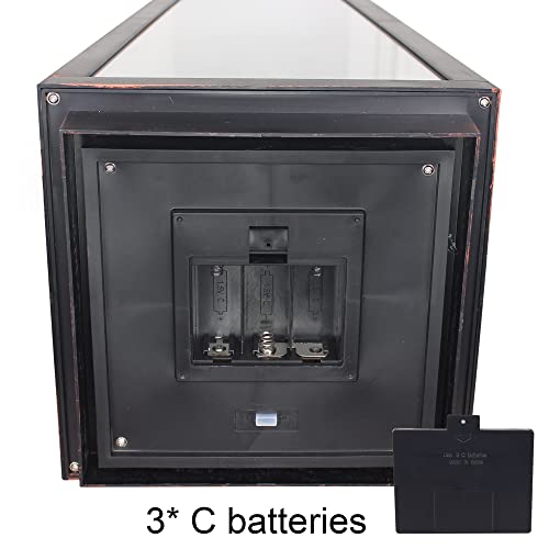 1Pack Decorative Big Lantern 25.2" H with Dancing Flame LED Timer Candle,ON/Off/Timer LED Candle with 6hours,Hanging Lantern for Outdoor Garden/Indoor Use. - size: Trapezoidal-giant 25.2"H