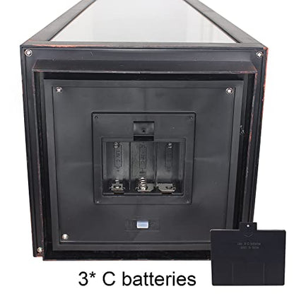 1Pack Decorative Big Lantern 25.2" H with Dancing Flame LED Timer Candle,ON/Off/Timer LED Candle with 6hours,Hanging Lantern for Outdoor Garden/Indoor Use. - size: Trapezoidal-giant 25.2"H