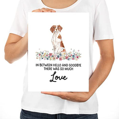 Andaz Press Jumbo Pet Sympathy Card with Envelope, Sorry For Your Loss Card, Brittany, Loss Of Pets, Dog Grief Bereavement Card with Big Blank Space to Send to Friends, Family, 8.5" x 11", 1-Pack - color: Brittany