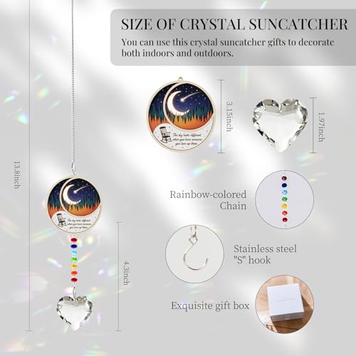 Hegelda Sympathy Gifts for Loss of Loved One Crystal Suncatcher Ornaments | Unique Condolence Memorial for Loss of Mom, Ideal Grief Bereavement Miscarriage Gifts - style: MEMORIAL