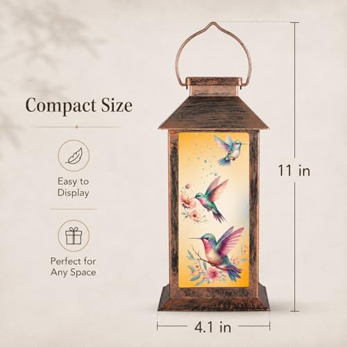 Solar Lanterns Outdoor Waterproof, Hanging Lights Garden Decor | LED Decorative,for Yard, Patio, Lawn, and Porch, Gifts for Women Mom, Grandma(Hummingbird) - style: Three Hummingbirds