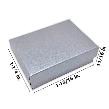 TheDisplayGuys 100 Cardboard Jewelry Gift Boxes with Inserts - Pearl Gray - color: Pearl Gray, size: 1 Count (Pack of 100)
