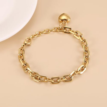 Heart Cremation Bracelets For Ashes Of Loved Ones Memorial Urn Bracelet For Women Stainless Steel Keepsake Jewelry - color: Gold