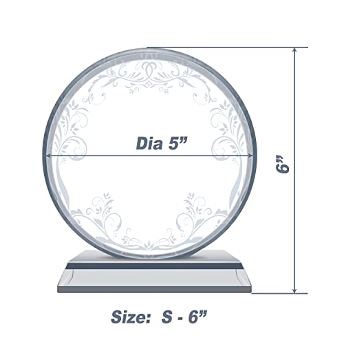 Personalized Boss Appreciation Gift Plaque for Retirement Birthday Church Teachers, Unique K9 Crystal Clear Circle Award with Customized Name and Appreciation Message (S - 6") - color: A001, size: S - 6"