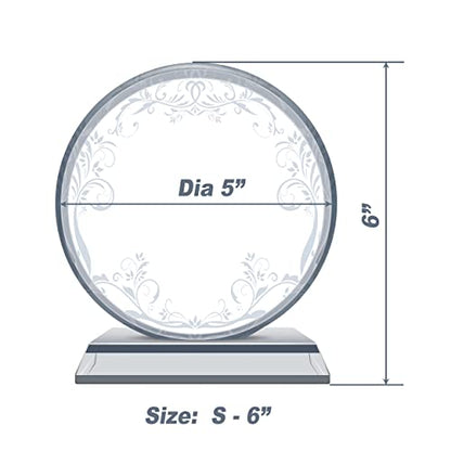 Personalized Boss Appreciation Gift Plaque for Retirement Birthday Church Teachers, Unique K9 Crystal Clear Circle Award with Customized Name and Appreciation Message (S - 6") - color: A001, size: S - 6"