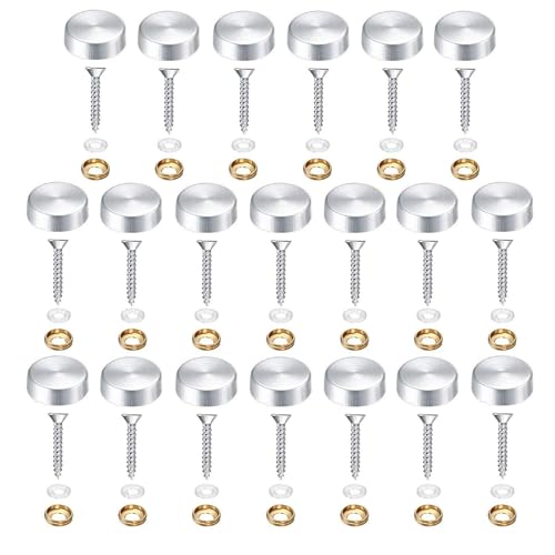 Screw Cap Covers Decorative Mirror Screws, Stainless Steel Screw Cap/Cover - size: 20mm