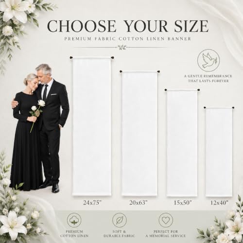 Personalized Forever In Our Hearts Welcome Sign, Funeral Fabric Banner #1 - color: Design 1
