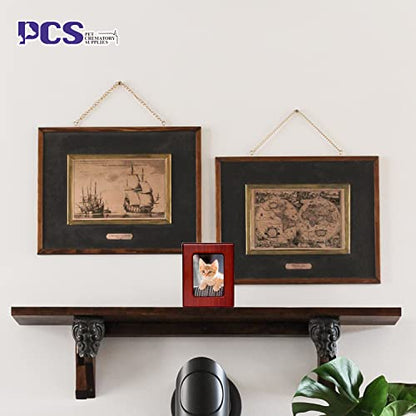 PCS Cat Urns - Photo Urn, Cremation Box, Ashes Urn - Red-Medium - color: Red, size: M(26-45lbs)