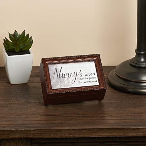 Roman Music Boxes - Always Loved Never Forgotten Woodgrain Finish Music Box - Plays Nocturne