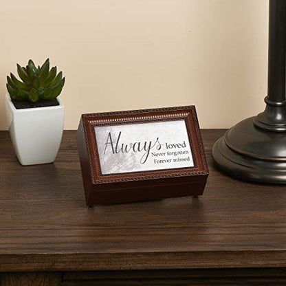 Roman Music Boxes - Always Loved Never Forgotten Woodgrain Finish Music Box - Plays Nocturne