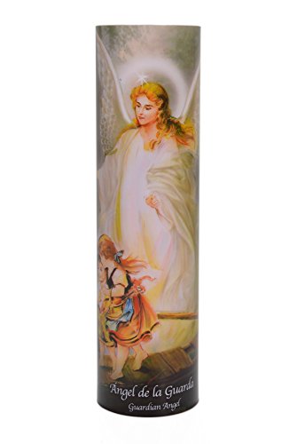 Guardian Angel LED Flameless Devotional Candle with 6-Hour Timer Safe for Use in All Enviroments, Hospital, Nursing Homes, Children Rooms, Travel Everywhere