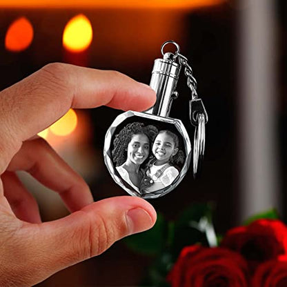 ArtPix 3D Crystal Photo Keychain - Personalized Custom Picture Keepsake - color: Heart, size: Small
