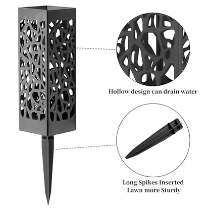 2 Sets Memorial Flower Holder for Cemetery Square Vases with Spikes